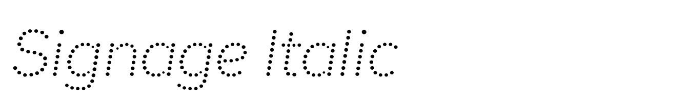 Signage Italic